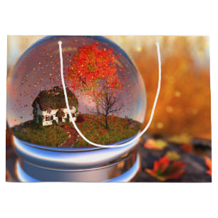 Maple Leaf Globe Gift Bag