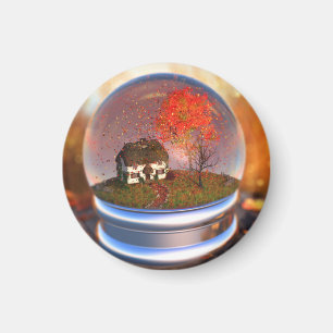 Maple Leaf Globe Magnet