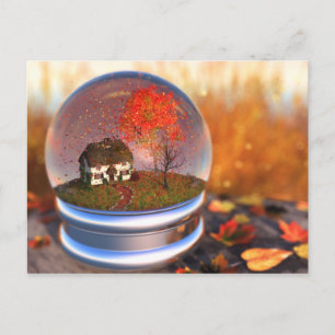 Maple Leaf Globe Postcard