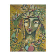 Maple Leaf Goddess Postcard