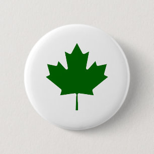 Maple Leaf Green DkTransp The MUSEUM Zazzle Gifts 6 Cm Round Badge