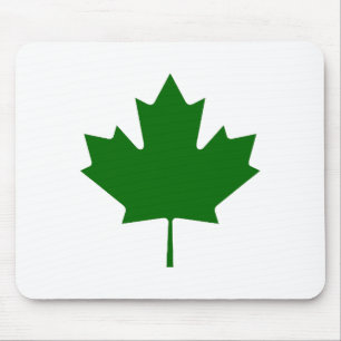 Maple Leaf Green DkTransp The MUSEUM Zazzle Gifts Mouse Mat