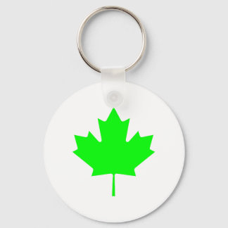 Maple Leaf Green LtTransp The MUSEUM Zazzle Gifts Key Ring