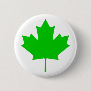 Maple Leaf Green Transp The MUSEUM Zazzle Gifts 6 Cm Round Badge