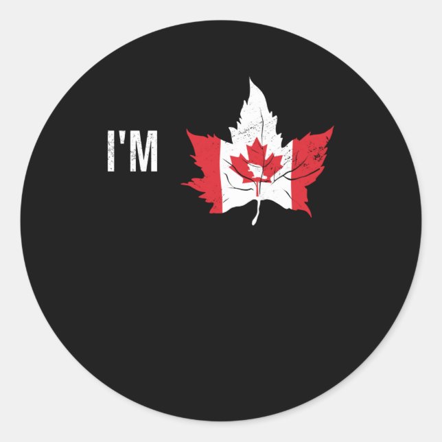 Maple Leaf In Canadian Canadians Canada Day Canada Classic Round Sticker (Front)