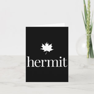 Maple leaf introvert – nature hermit quiet life card