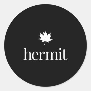 Maple leaf introvert – nature hermit quiet life classic round sticker