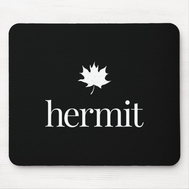 Maple leaf introvert – nature hermit quiet life mouse mat (Front)