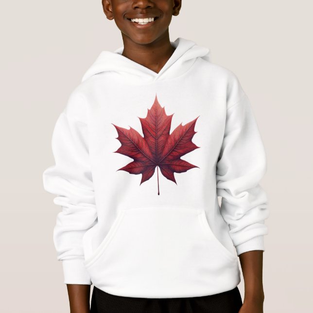 Maple Leaf Kids Hoodie, Apparel, Fall Clothing (Front)