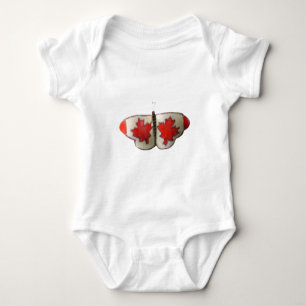"Maple Leaf Monarch" Canadian Flag Butterfly Baby Bodysuit