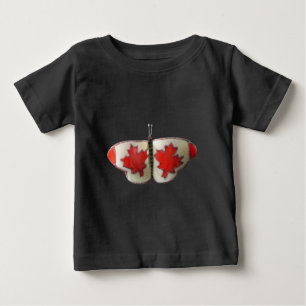 "Maple Leaf Monarch" Canadian Flag Butterfly Baby T-Shirt