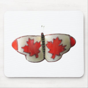 "Maple Leaf Monarch" Canadian Flag Butterfly  Mouse Mat