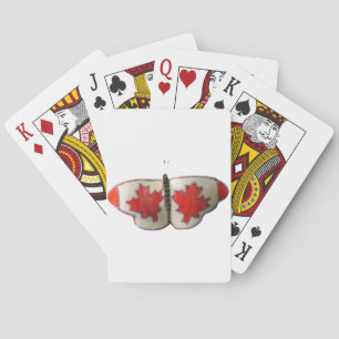 "Maple Leaf Monarch" Canadian Flag Butterfly  Playing Cards
