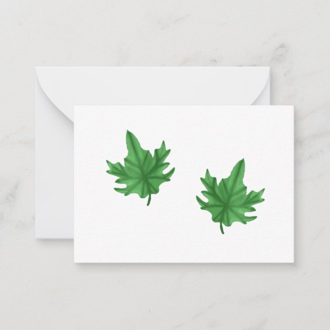 Maple leaf note card (Front)