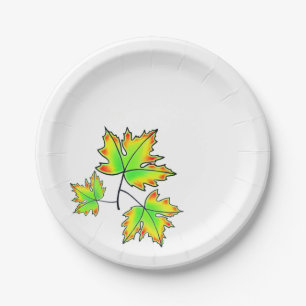 Maple Leaf Paper Plate
