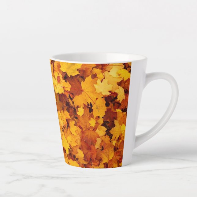 Maple Leaf Pattern-25877 Latte Mug (Right)