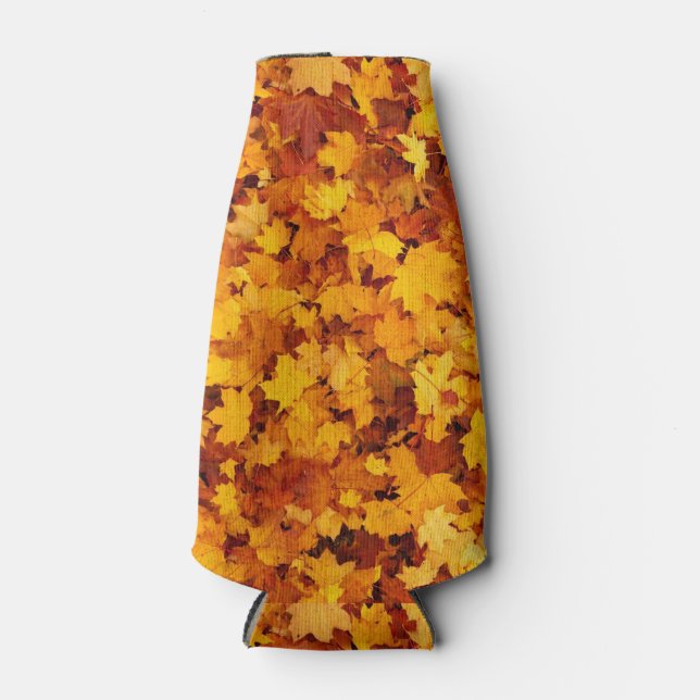 Maple Leaf Pattern-25877 Thermal Wine Tumbler Bottle Cooler (Front)