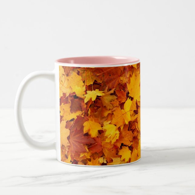 Maple Leaf Pattern-25877 Two-Tone Coffee Mug (Left)