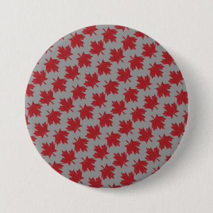 Maple Leaf Pattern 7.5 Cm Round Badge