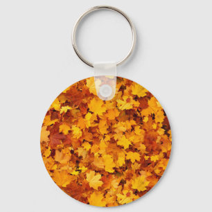 Maple Leaf Pattern Design Key Ring