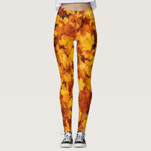 Maple Leaf Pattern Leggings