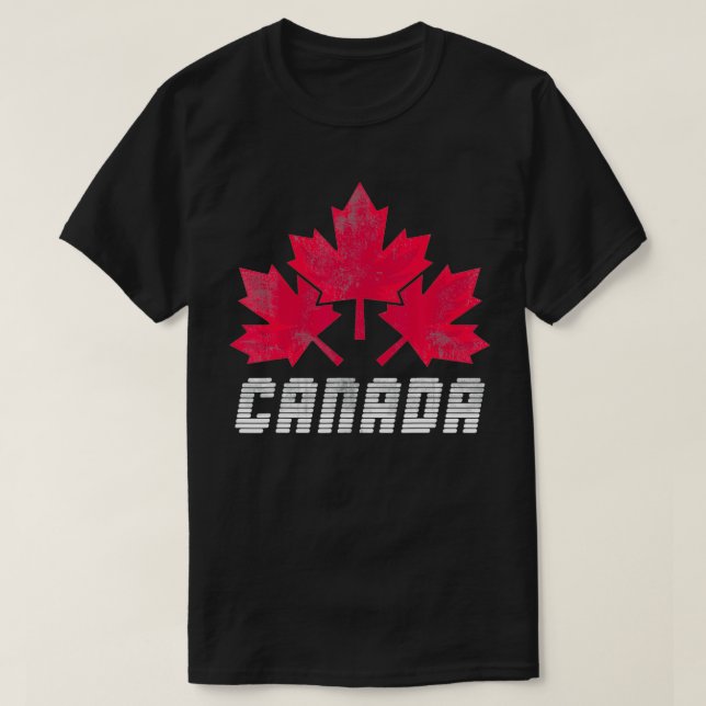 Maple Leaf Proud Canadian Flag Ottawa Gift Canada  T-Shirt (Design Front)