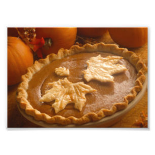 Maple leaf pumpkin pie photo print