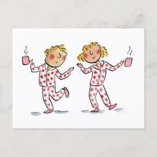 Maple Leaf Pyjamas Postcard
