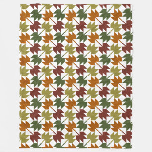 Maple Leaf Quilt Pattern Design 1 Fleece Blanket