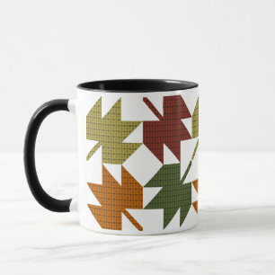 Maple Leaf Quilt Pattern Design 1 Mug