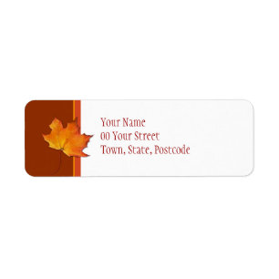 Maple Leaf Return Address Label