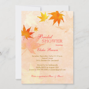 Maple Leaf Rustic Fall Bridal Shower Invitation