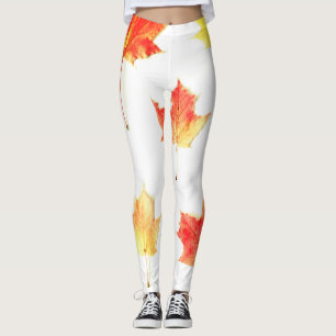 Maple Leaf Seamless Pattern Leggings