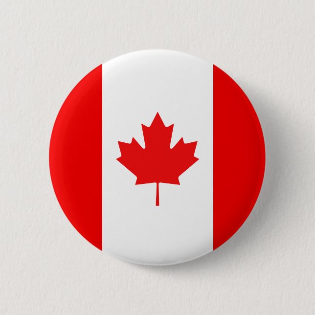 Maple Leaf Symbol 6 Cm Round Badge (Front)