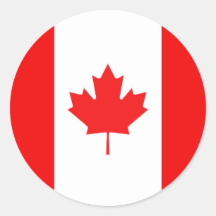 Maple Leaf Symbol Classic Round Sticker