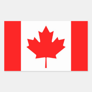 Maple Leaf Symbol Rectangular Sticker