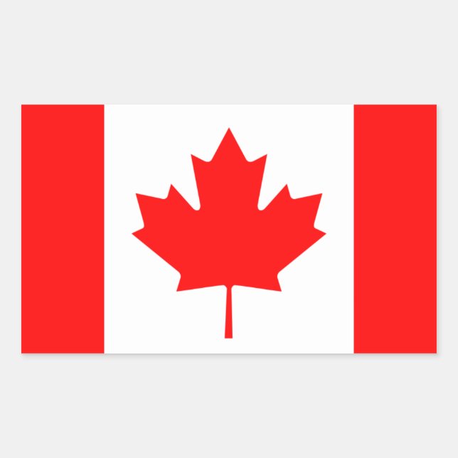 Maple Leaf Symbol Rectangular Sticker (Front)