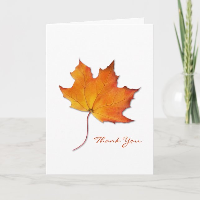 Maple Leaf Thank You Card (Front)