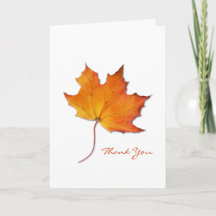 Maple Leaf Thank You Card
