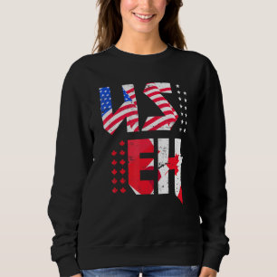 Maple Leaf Us Flag Canadian American Pride Useh Ca Sweatshirt