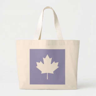 Maple Leaf White Transp The MUSEUM Zazzle Large Tote Bag
