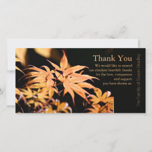 Maple Leaves 3 Sympathy Thank You Note Card