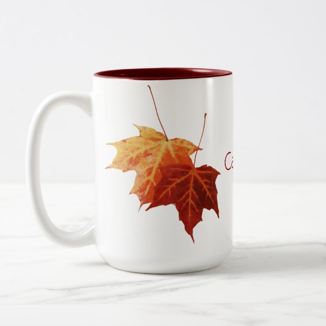 Maple leaves Canada mug (Left)