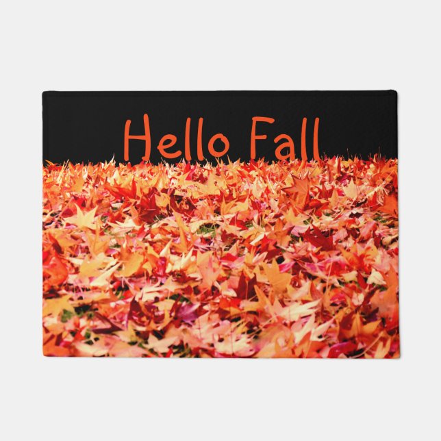 Maple Leaves - Customisable Text Doormat (Front)
