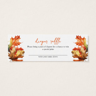 Maple Leaves Fall baby Shower Diaper Raffle