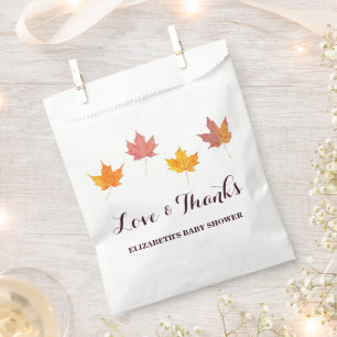 Maple Leaves Fall Baby Shower Favour Bags