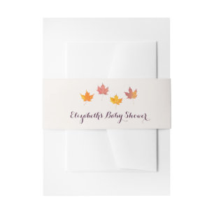 Maple Leaves Fall Baby Shower Invitation Belly Band