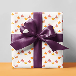 Maple Leaves Fall Baby Shower Wrapping Paper