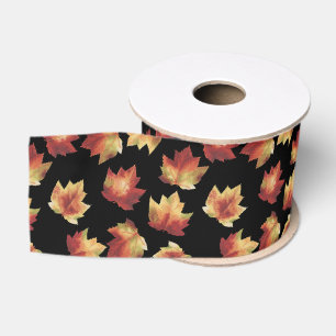 Maple Leaves Grosgrain Ribbon