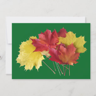 Maple Leaves Holiday Card